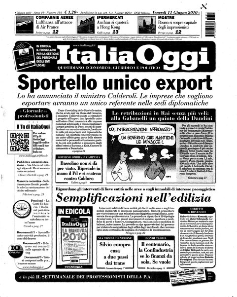 Italia oggi : quotidiano di economia finanza e politica